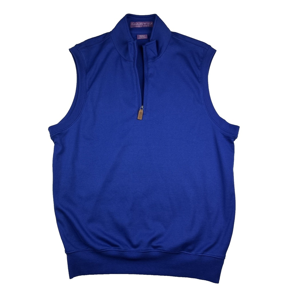 Martin Mens 1/4-Zip Vest Sleeveless Sweater Size‎ Small Golf